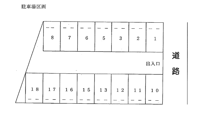 磯子SSパーキングの駐車配置図