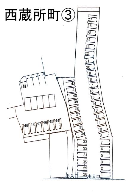 西蔵所町③の駐車配置図