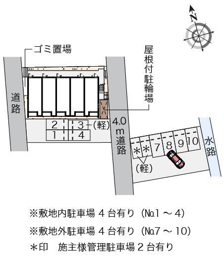 クレイノＣＨＥＥＲ　ＵＰ　春日(56957)の駐車配置図