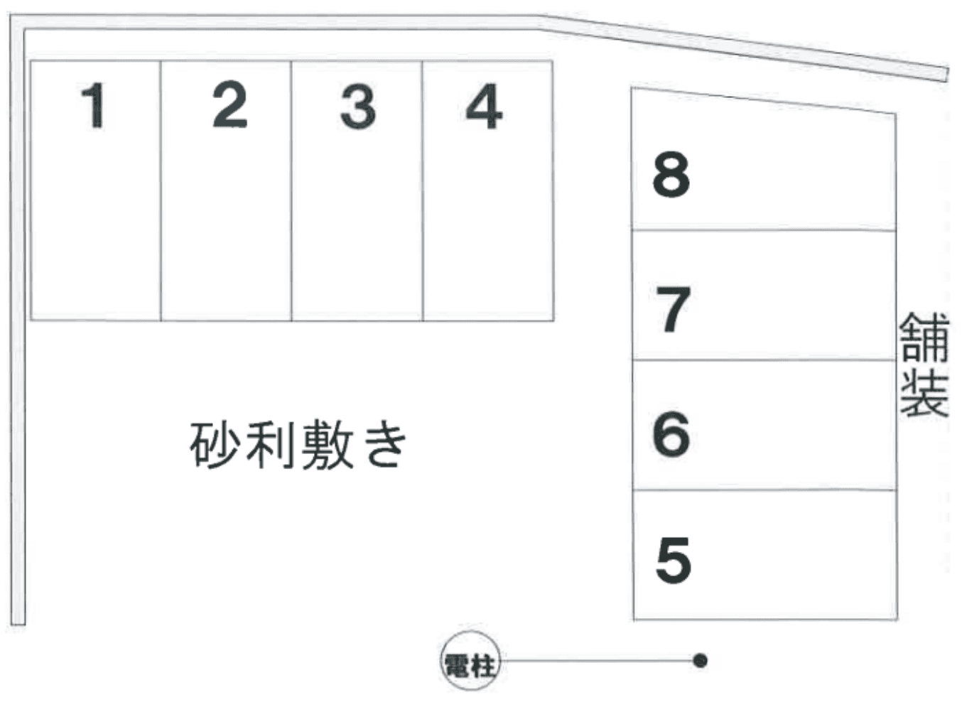 南1-1駐車場の駐車配置図