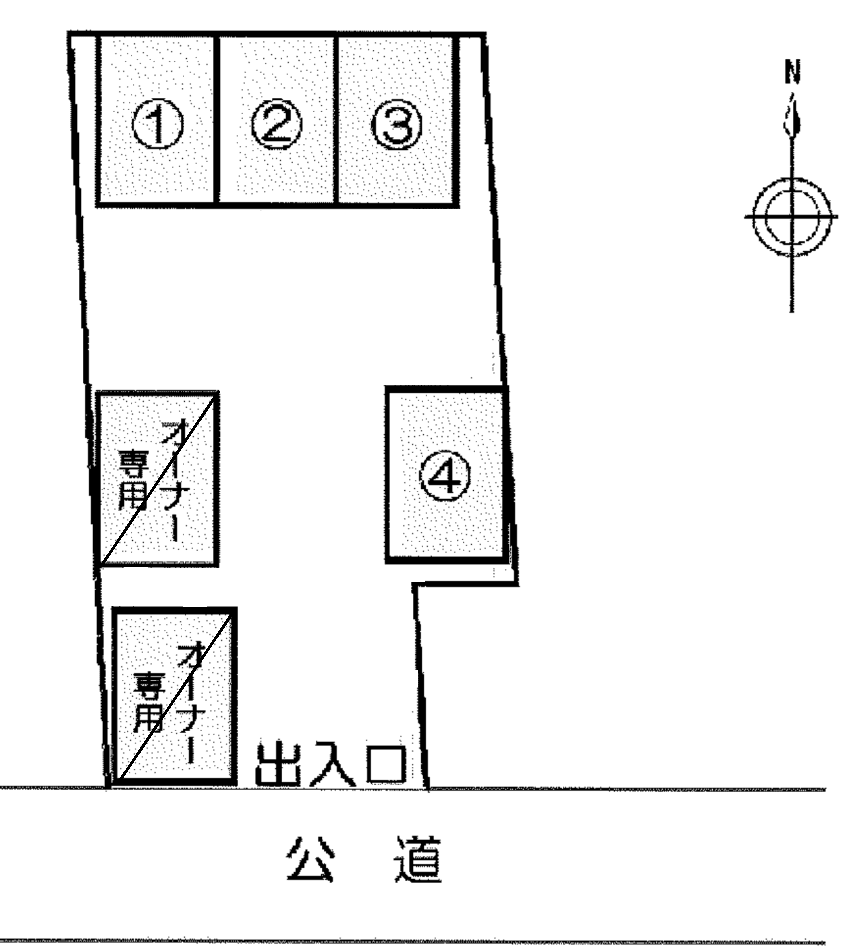 江川駐車場　第６の駐車配置図