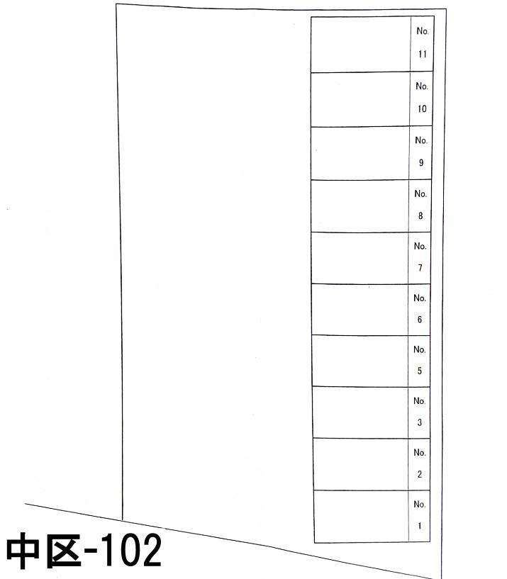 中区-102の駐車配置図
