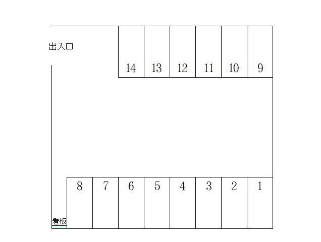 Ｋ･Ｍパーキングの駐車配置図