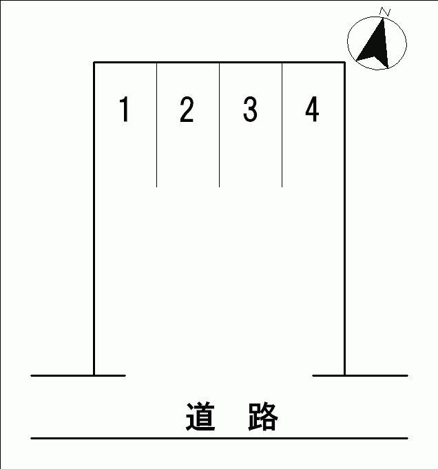 月極駐車場の駐車配置図