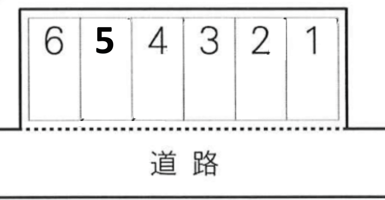 塙パーキングの駐車配置図