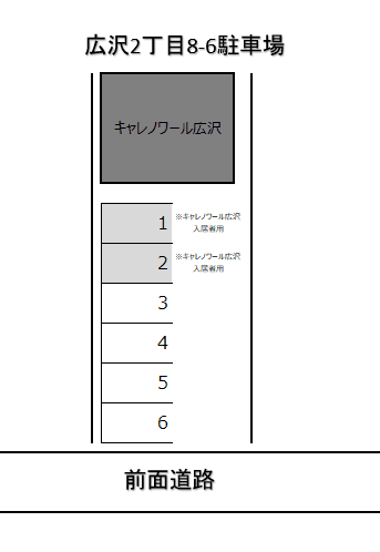 広沢2丁目8-6駐車場の駐車配置図