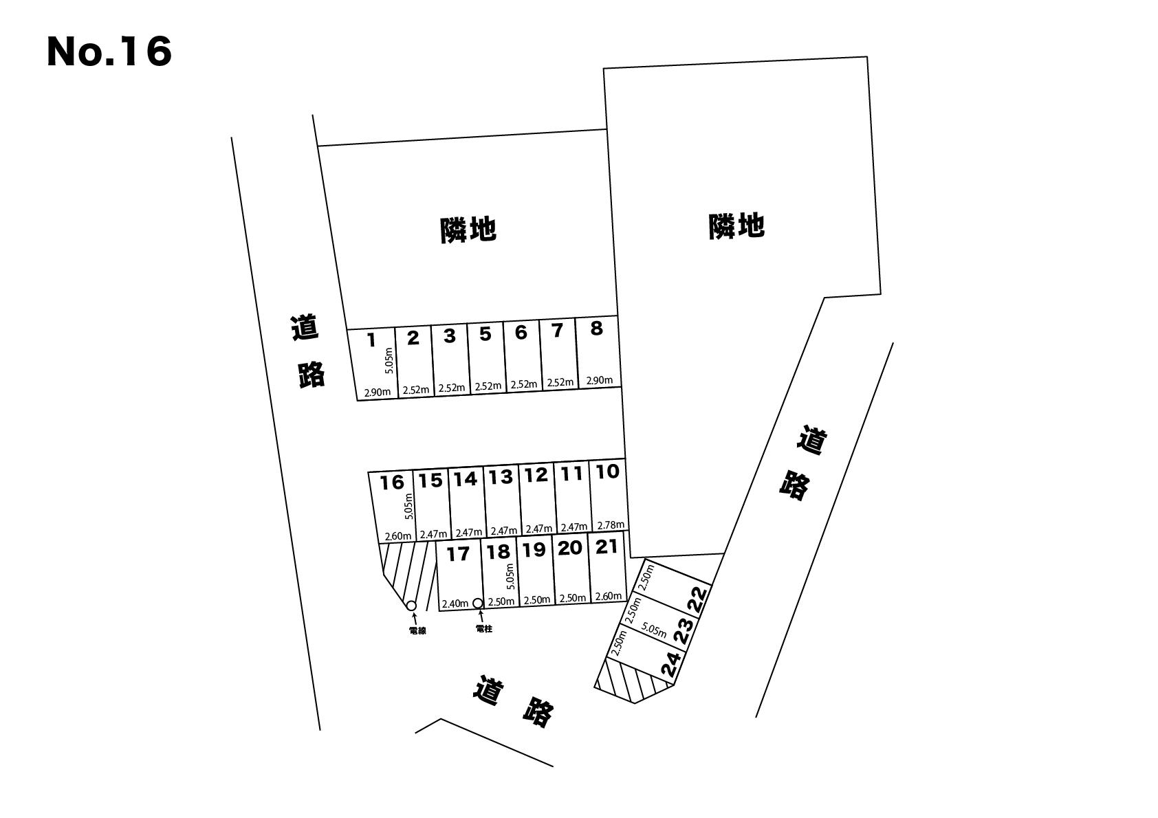 吉澤駐車場（No.16）の駐車配置図