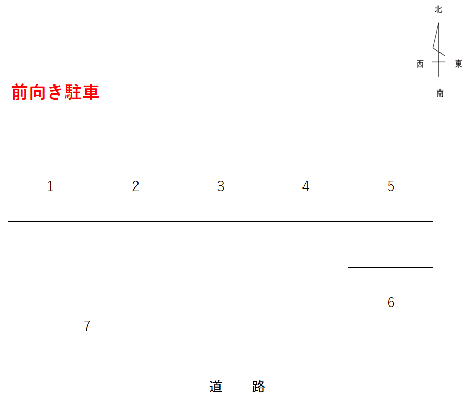 北口伊藤駐車場の駐車配置図