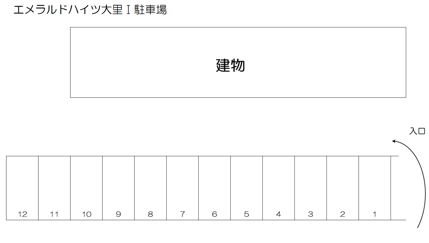 エメラルドハイツ大里Ⅰ駐車場の駐車配置図