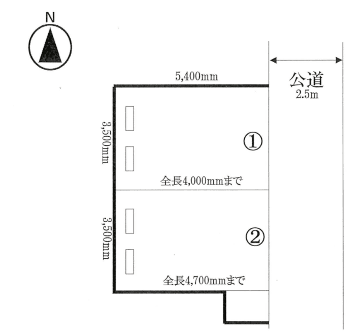 大手町7丁目勝福寺ガレージの駐車配置図