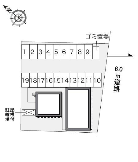 カトルセゾン伊奈(34164)の駐車配置図