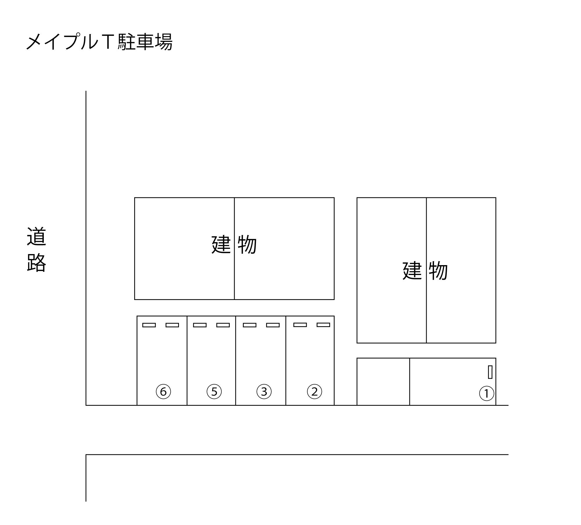 メイプルＴ駐車場の駐車配置図
