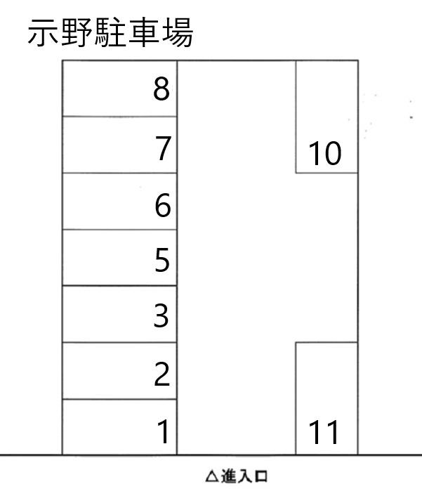 示野駐車場の駐車配置図