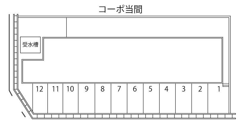 コーポ当間の駐車配置図