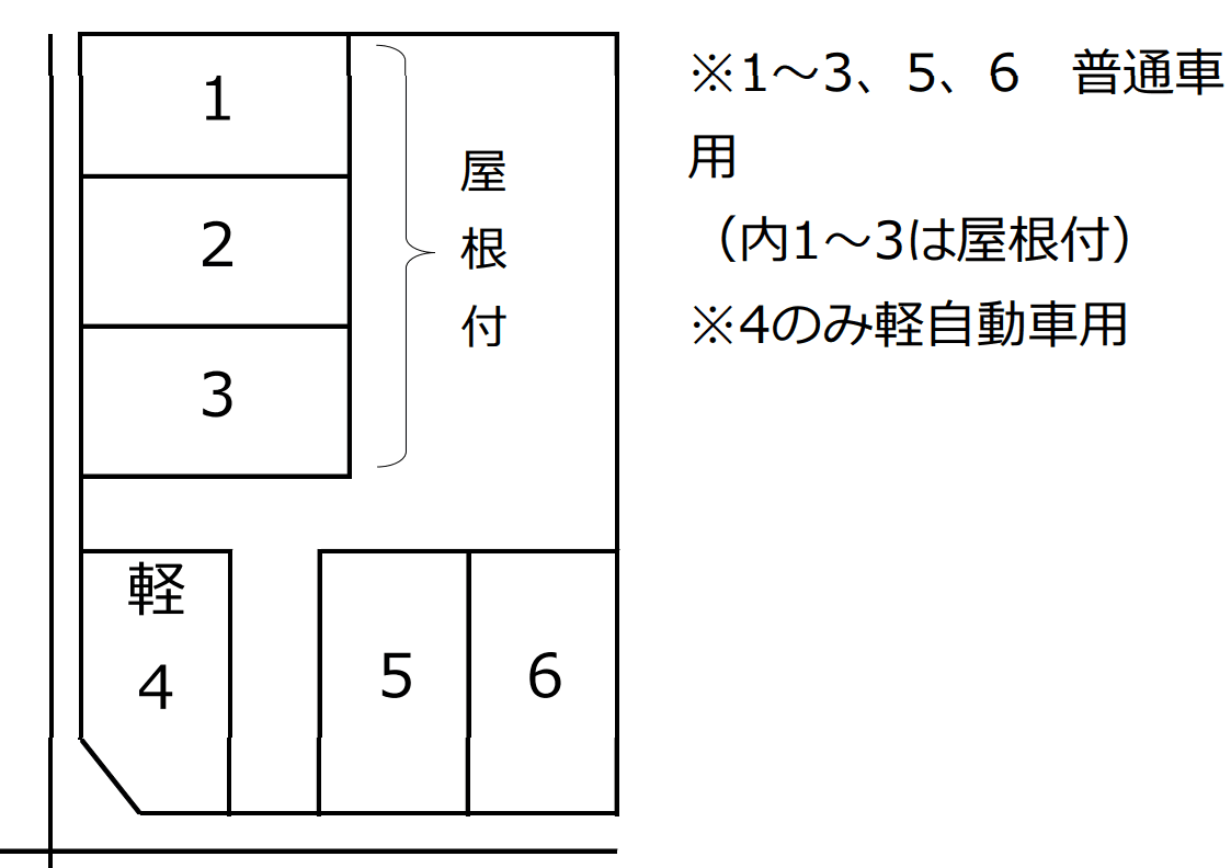 駒形通4丁目(成澤）駐車場の駐車配置図