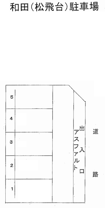 和田（松飛台）駐車場の駐車配置図
