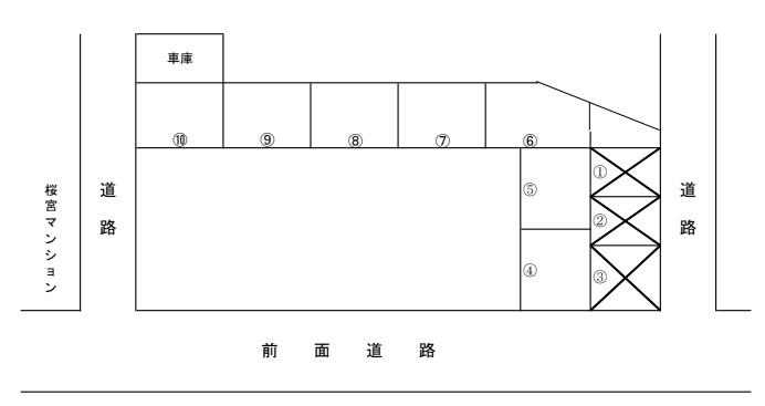 桜宮第一パーキングの駐車配置図