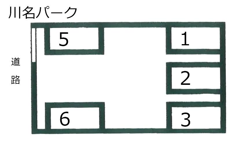 川名パークの駐車配置図