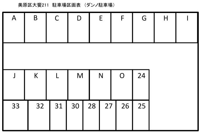 ダンノ駐車場の駐車配置図