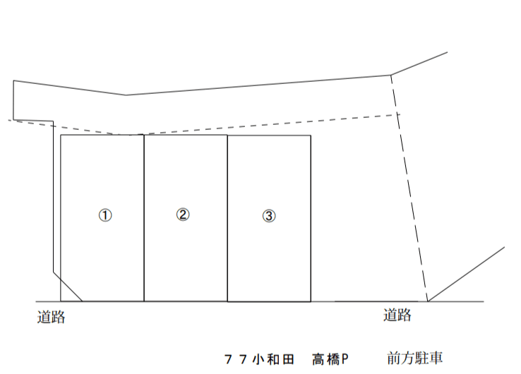小和田・高橋正夫駐車場の駐車配置図