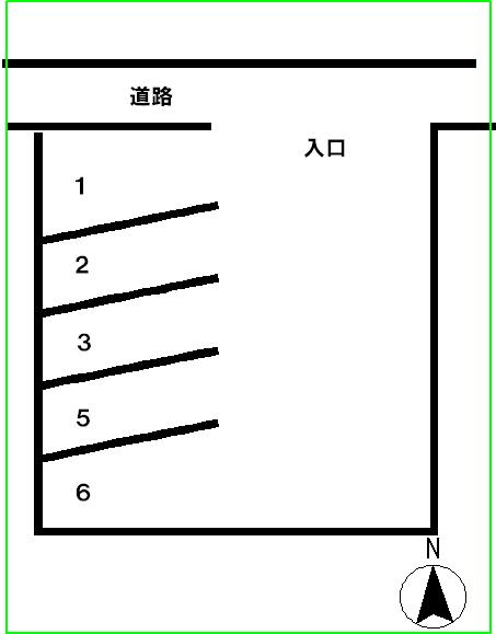 066二番駐車場の駐車配置図