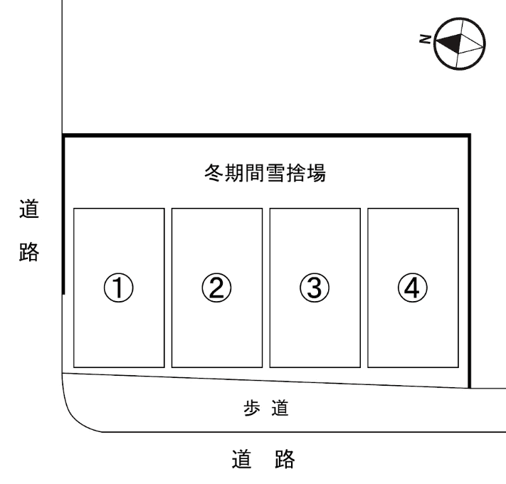 堤町２丁目松橋駐車場の駐車配置図