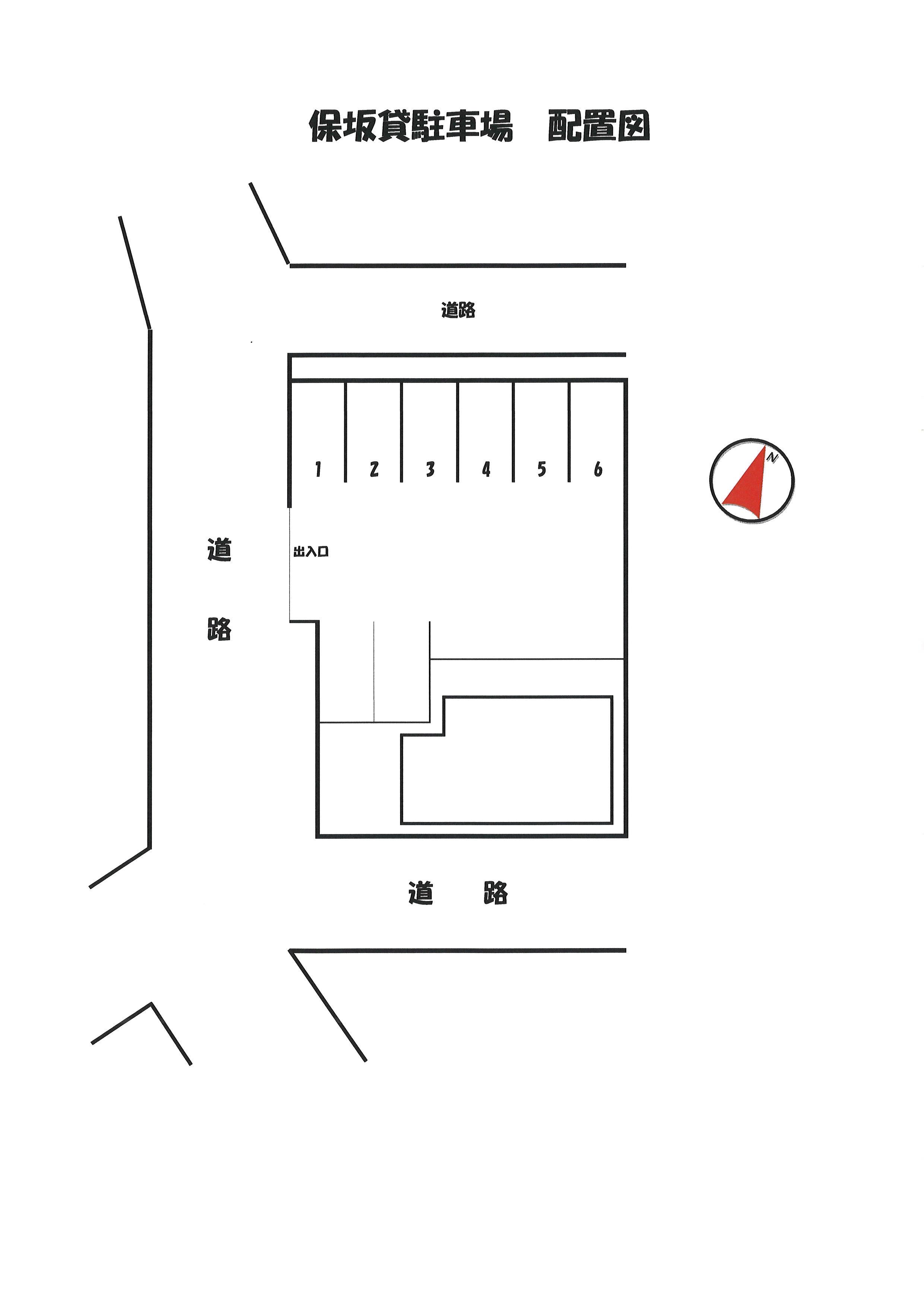 保坂貸駐車場の駐車配置図