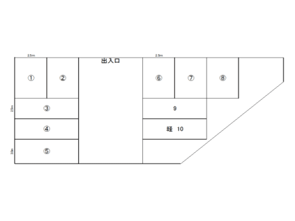 Ｍパーク真砂２の駐車配置図
