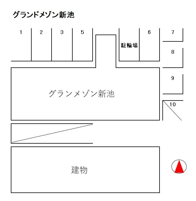 グランドメゾン新池の駐車配置図