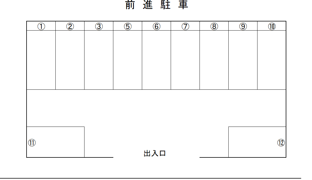 西初石6030151駐車場の駐車配置図