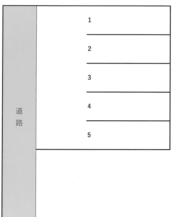西大曲駐車場の駐車配置図