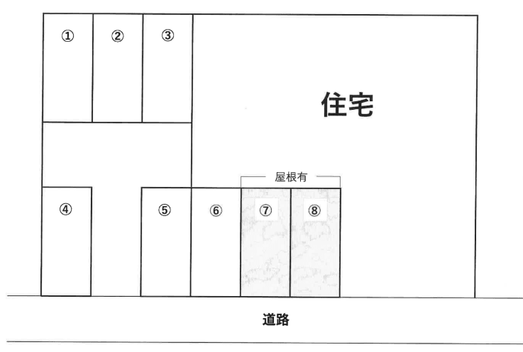 稲葉パーキングの駐車配置図