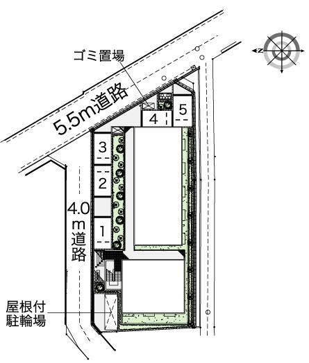セントラルヒルズⅥ(42761)の駐車配置図