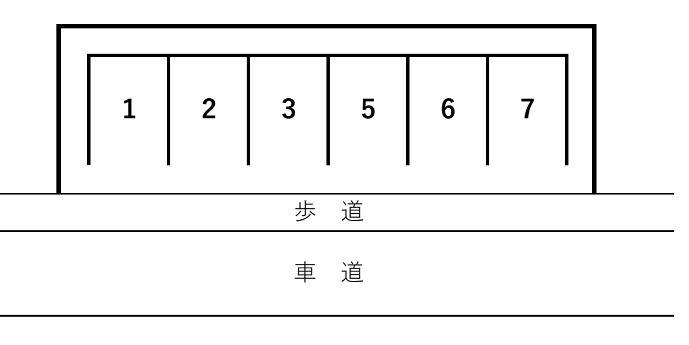 五福3区月極駐車場の駐車配置図