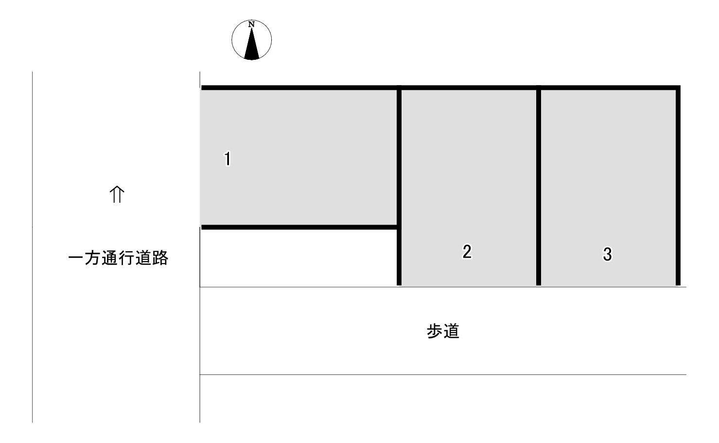 原様泉町月極駐車場の駐車配置図