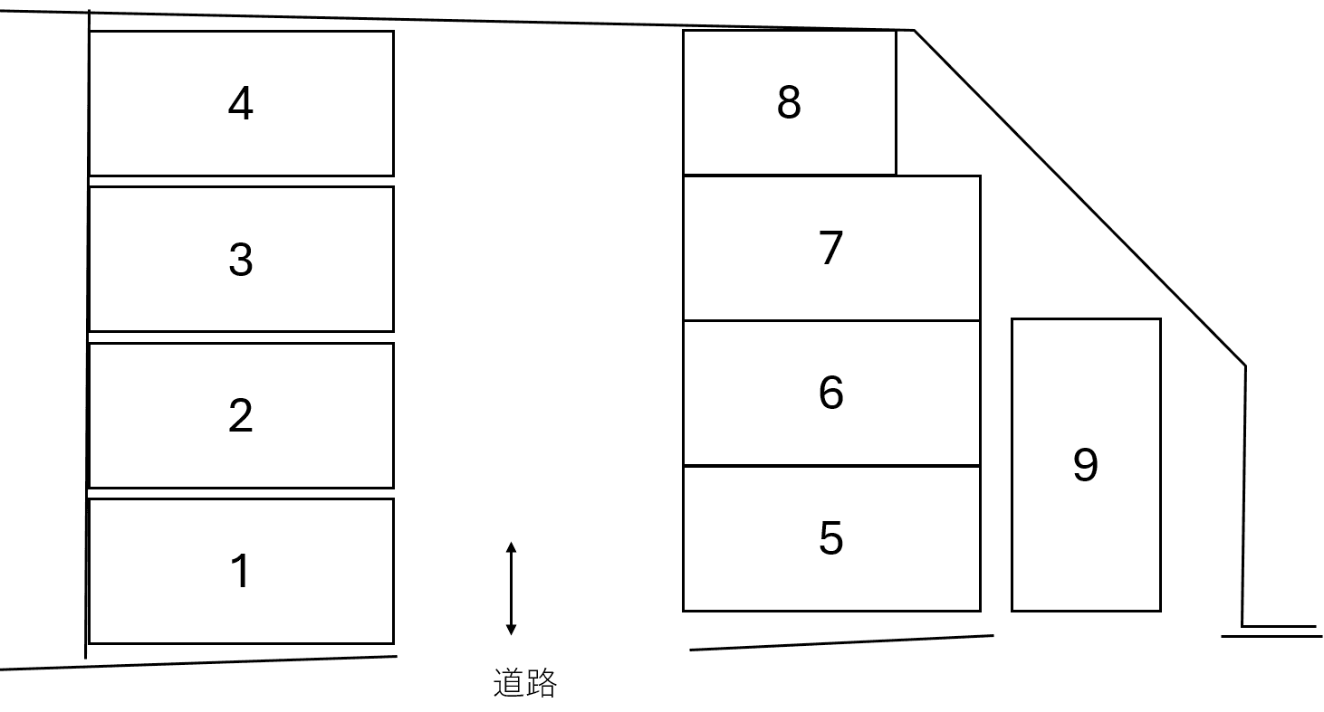 二島６丁目吉田駐車場の駐車配置図