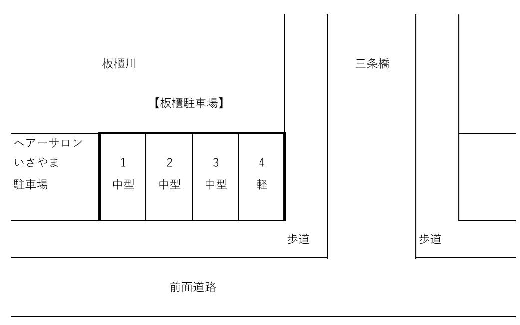 板櫃駐車場の駐車配置図