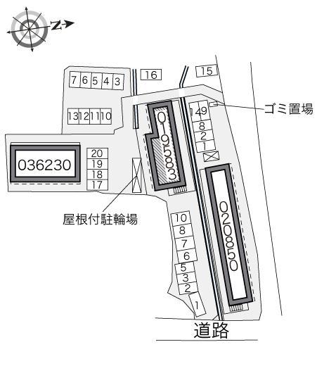 伏見Ⅰ(19583)の駐車配置図