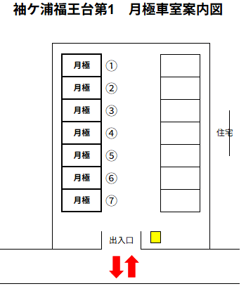 袖ケ浦福王台第1の駐車配置図