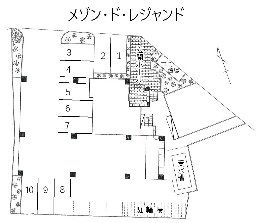 メゾン・ド・レジャンドの駐車配置図