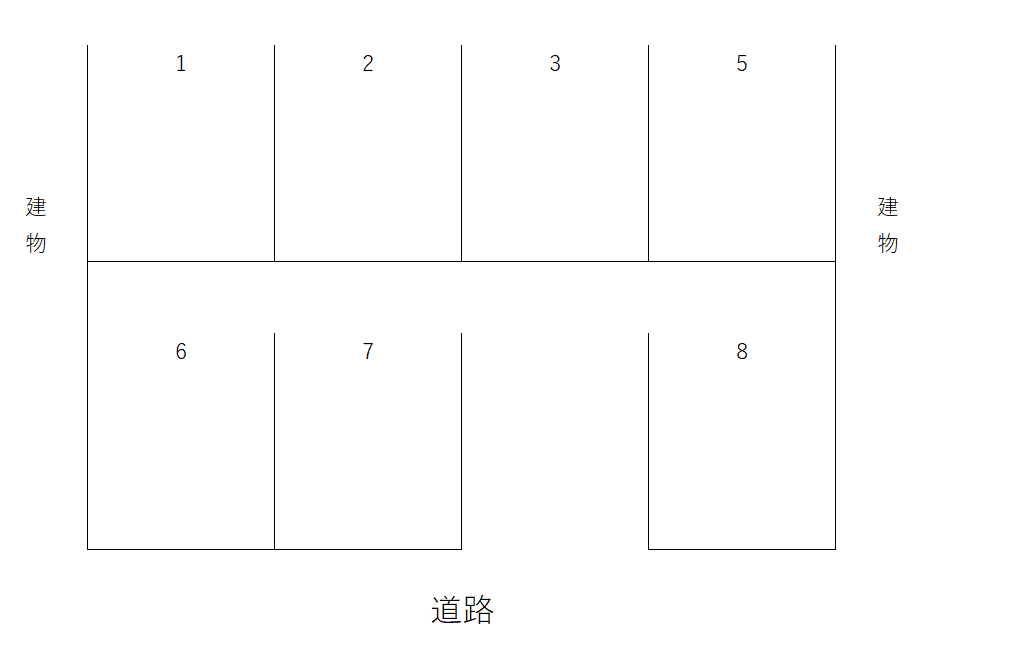 相生月極駐車場の駐車配置図