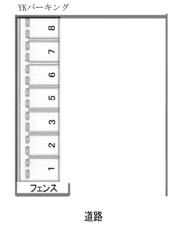 ＹＫパーキングの駐車配置図