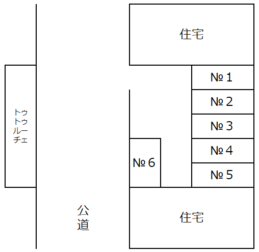 はるひ野5-1-4駐車場の駐車配置図