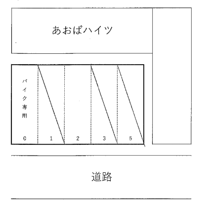 あおばハイツ駐車場の駐車配置図