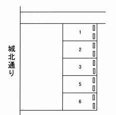 安東三丁目5-10駐車場の駐車配置図