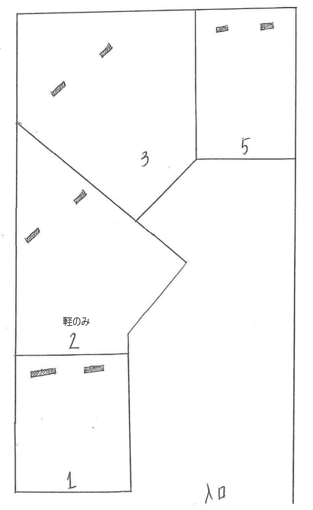 介良小松Ｐの駐車配置図