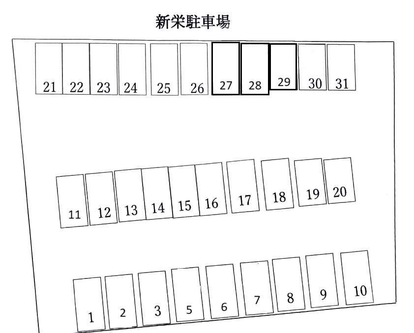 新栄駐車場の駐車配置図