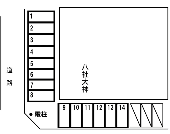 井野１番地駐車場の駐車配置図