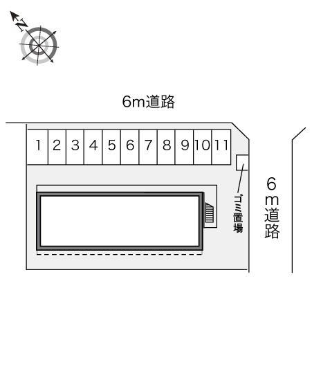 グレイス千種(15081)　敷地外駐車場の駐車配置図