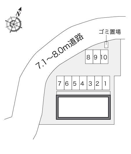 クレストハイム(23052)の駐車配置図